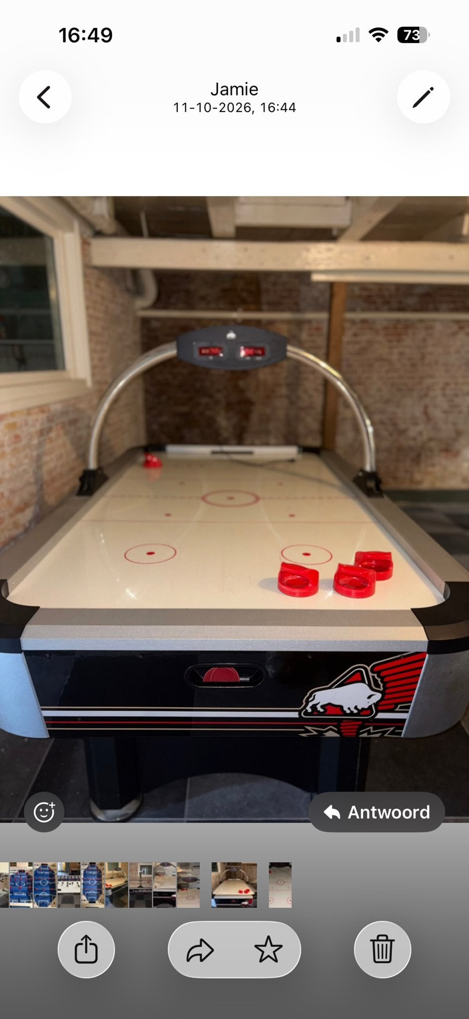 Airhockeytafel Hurricane - Zo goed als nieuw!, Ophalen, Zo goed als nieuw