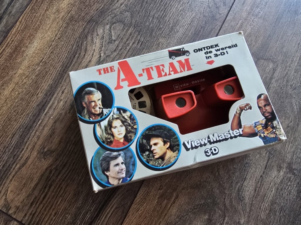 Vintage A-Team View-Master 3D met 21 stereobeelden, Gebruikt, Verzenden, View-Master International, New York, NY, U.S.A.