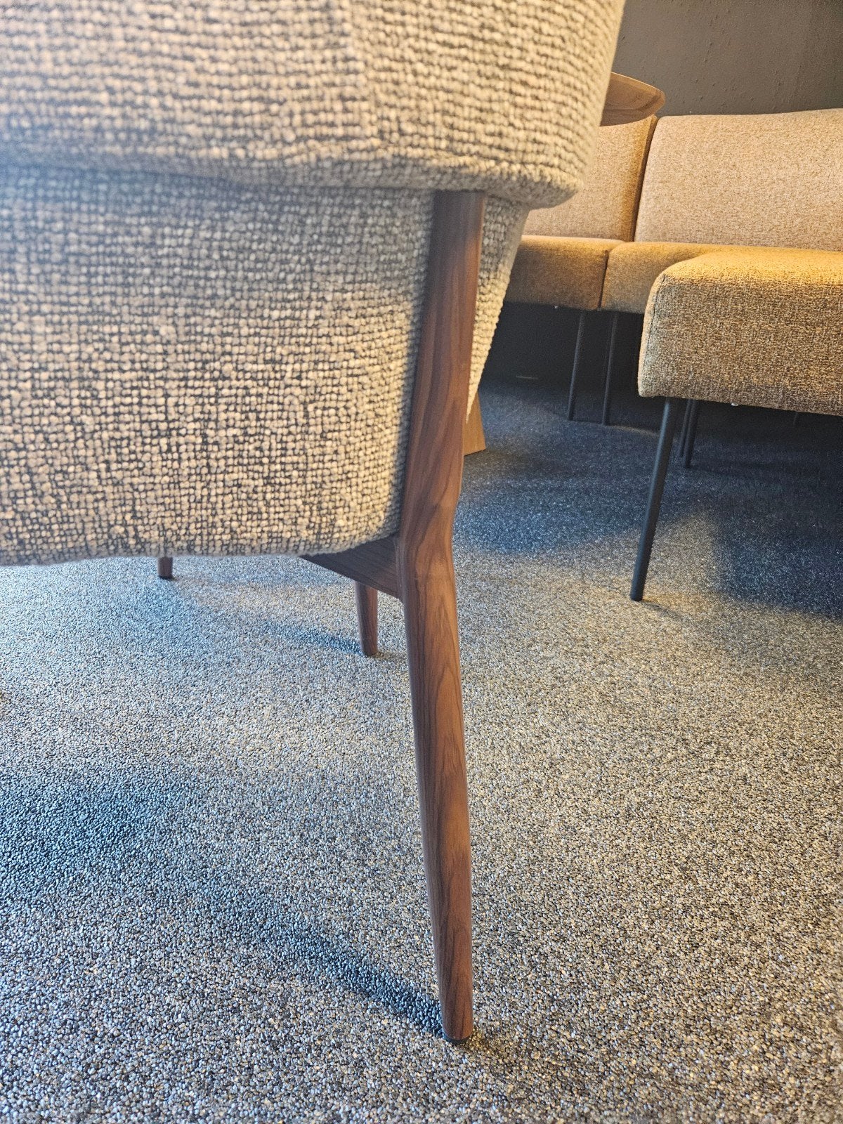 Eetkamer stoel GEORGE stalen frame houtkleur, Verzenden, Overige kleuren, Stof, Eén