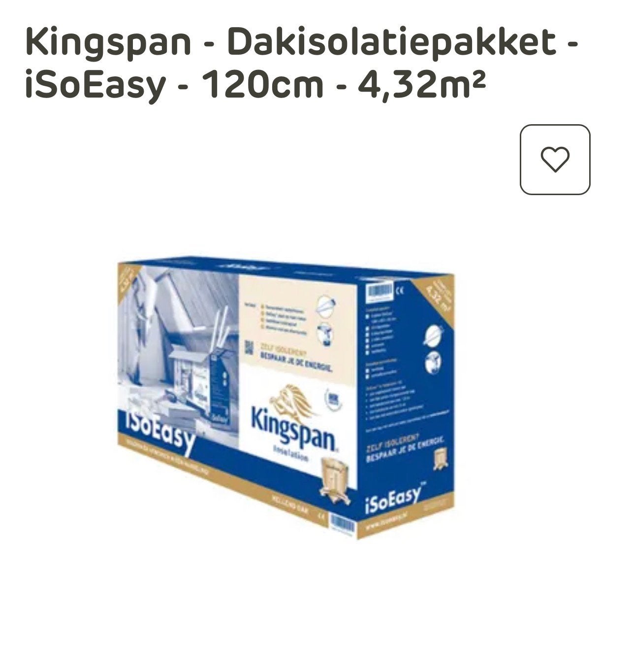 Kingspan isolatie pakket nieuw in door 4.32, Ophalen of Verzenden, Nieuw, Hardschuim (Pir)