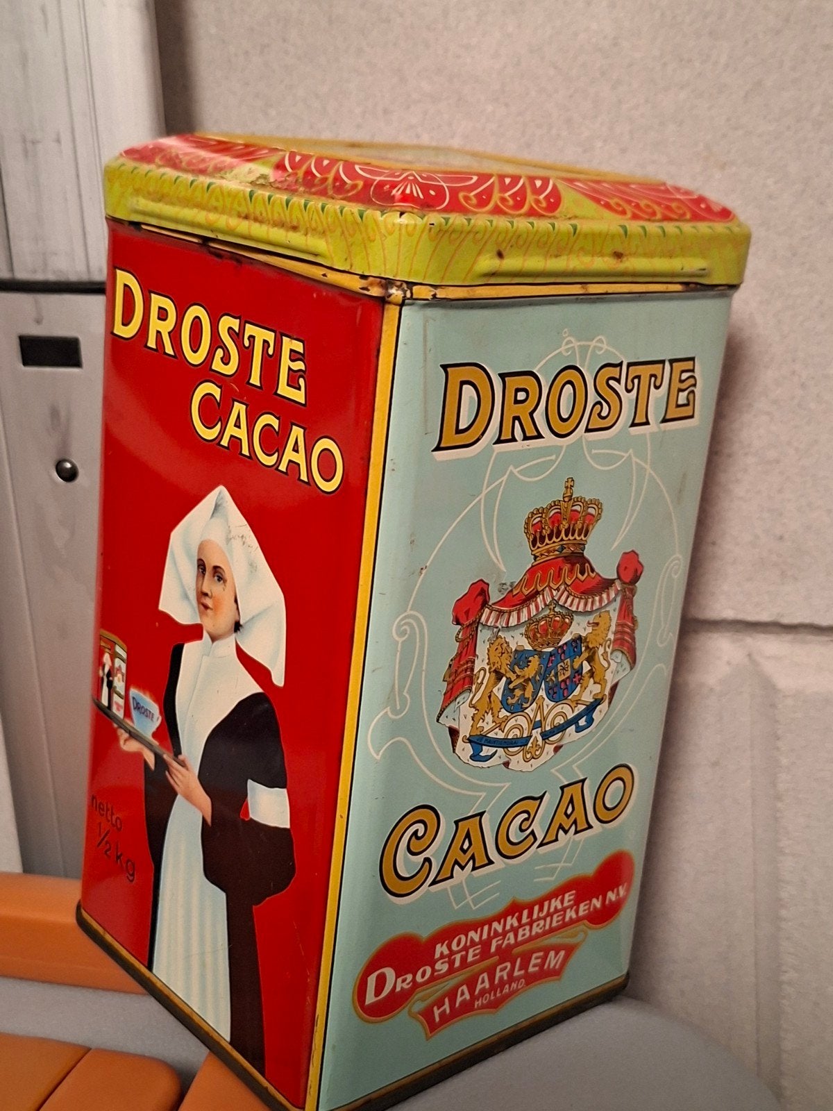 Vintage Droste Cacao Blik - Zeldzaam Verzamelobject, Ophalen of Verzenden