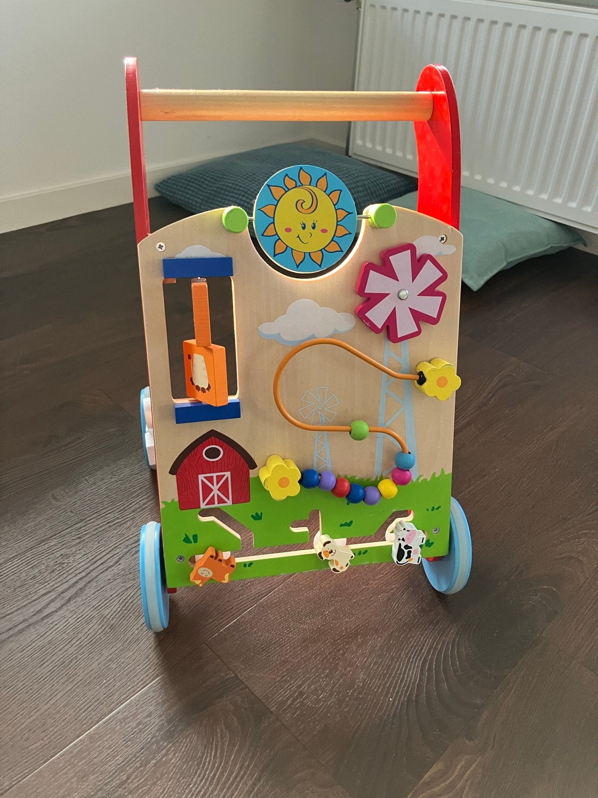 Viga Houten Baby Walker met Activiteitenpaneel, Ophalen, Zo goed als nieuw, Overige typen, Met wieltjes