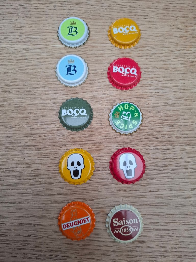 Set van 10 ongelopen kroonkurken brouwerij De Bock, Ophalen of Verzenden, Nieuw, Overige typen, Overige merken