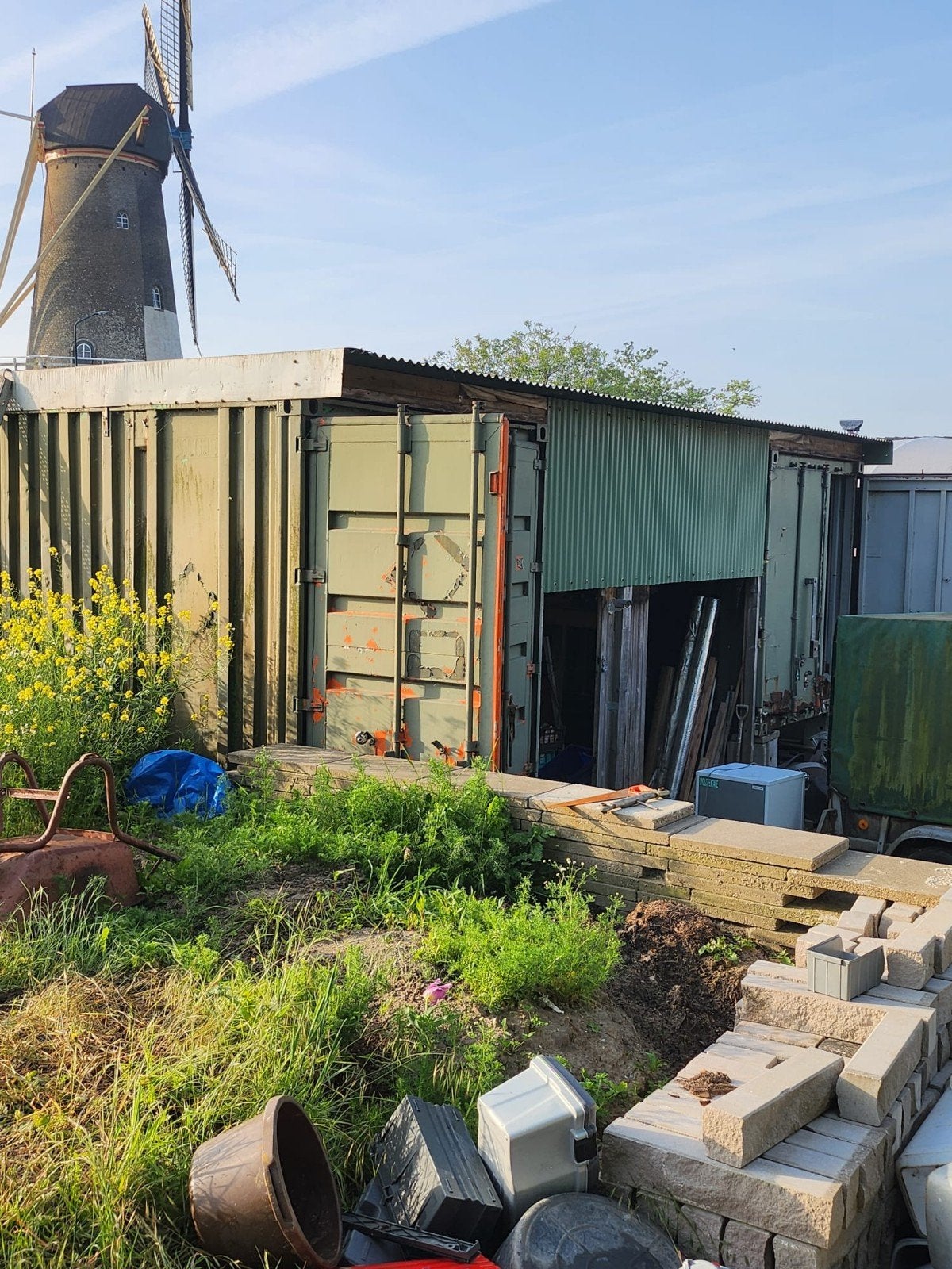 Te koop 2 x20 ft., Ophalen of Verzenden, 500 cm of meer, 3 ramen of meer