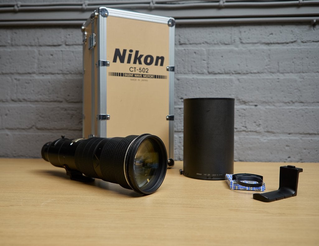 Nikon AF-S Nikkor 500mm f/4D ED II, Audio, Tv en Foto, Fotografie | Lenzen en Objectieven, Gebruikt, Nikon, Nikon F-mount, Statiefgondel