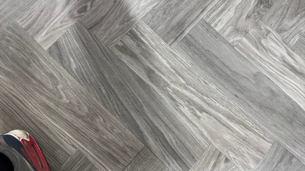 coupon vinyl visgraat 3,10x2,65m restanten vloerbedekking‼️, Ophalen of Verzenden, Nieuw, Minder dan 10 m², Vinyl