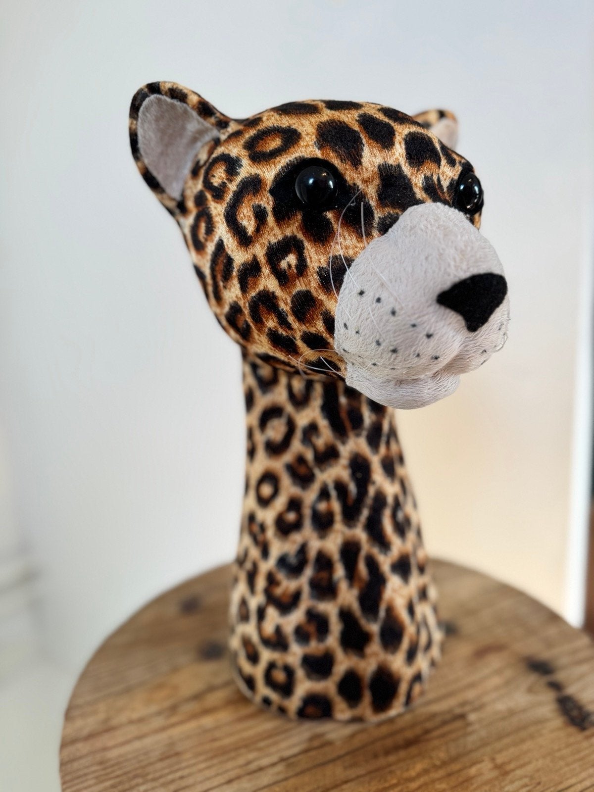 Leopard knuffelkop - decoratie, Ophalen of Verzenden, Zo goed als nieuw