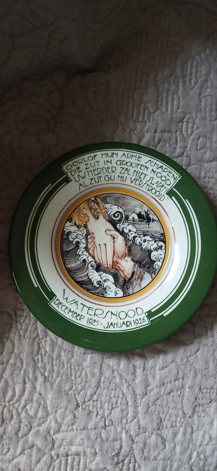Gedenkbord Watersnood 1925-1926 St. Lukas Utrecht, Ophalen of Verzenden