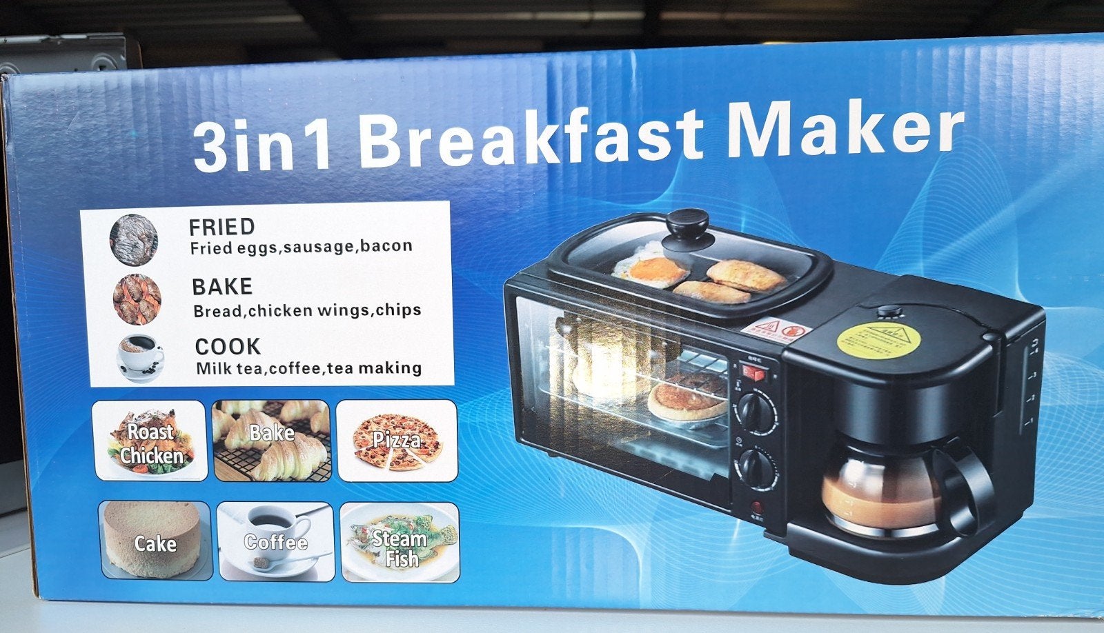 3-in-1 Breakfast Maker: Bakplaat, Oven & Koffiezetapparaat, Huis en Inrichting, Keuken | Keukenbenodigdheden, Ophalen, Onbekend