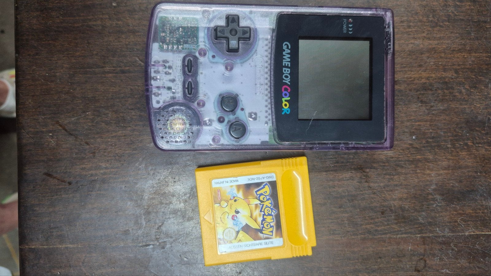 Game Boy Color met Pokémon Yellow Edition, Gebruikt, 1 speler, Ophalen of Verzenden, Role Playing Game (Rpg)