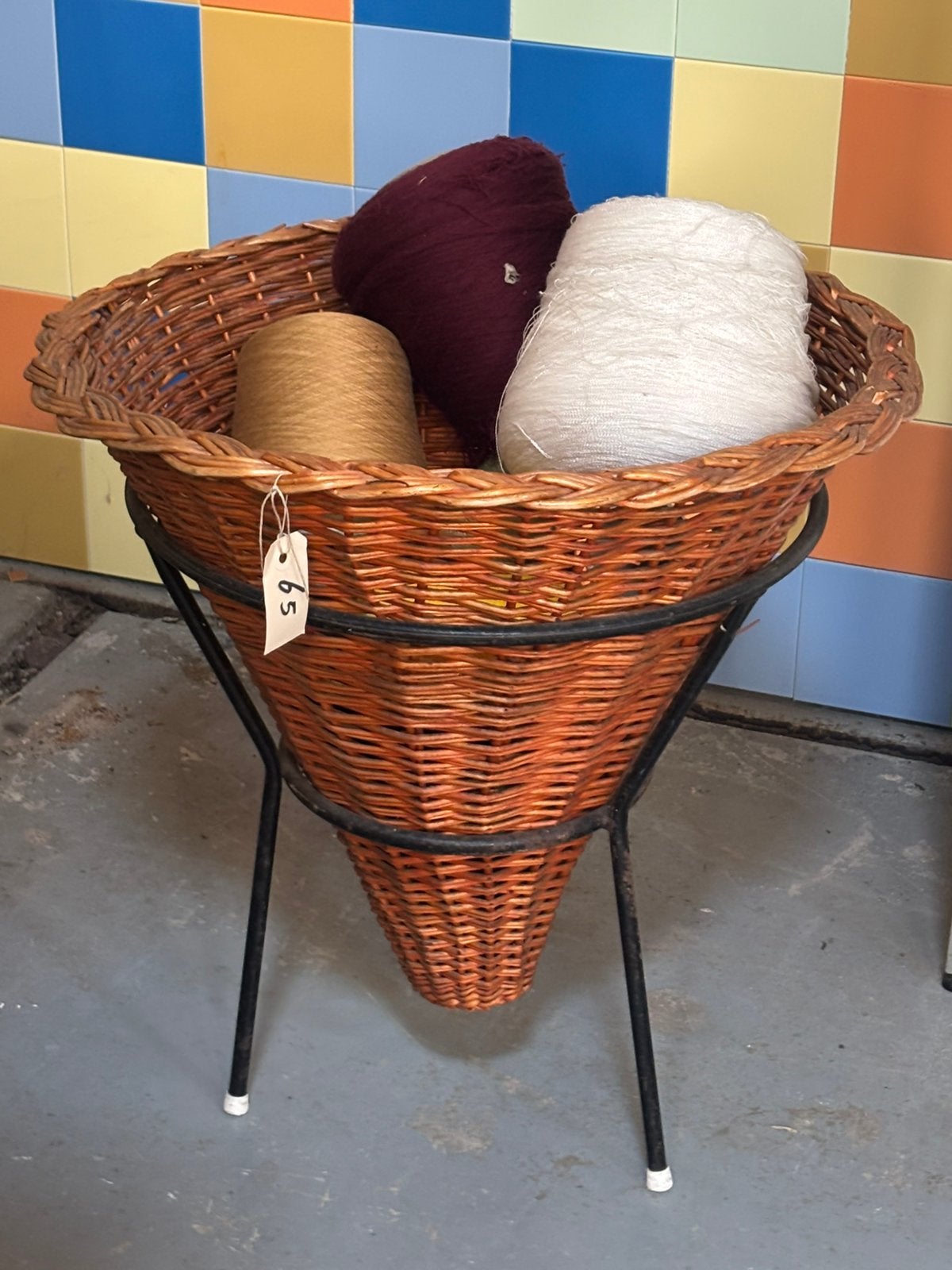 Vintage winkelmand, Ophalen