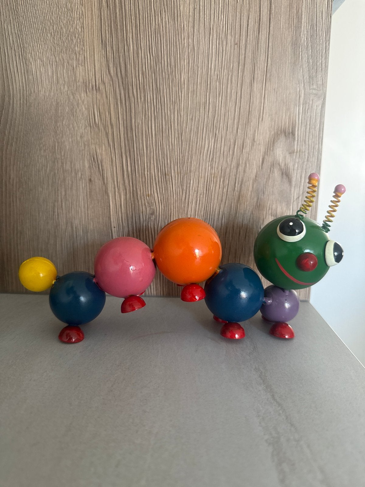 Kleurrijke houten rups, Ophalen, Gebruikt, Rammelaar