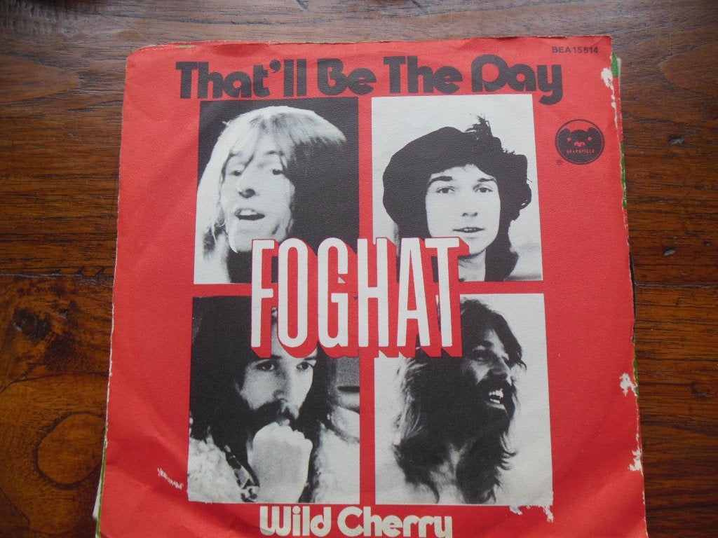 single foghat that ''ll be the day 45rpm vinyl record 7inch, 7 inch, Ophalen of Verzenden, Zo goed als nieuw, Rock en Metal