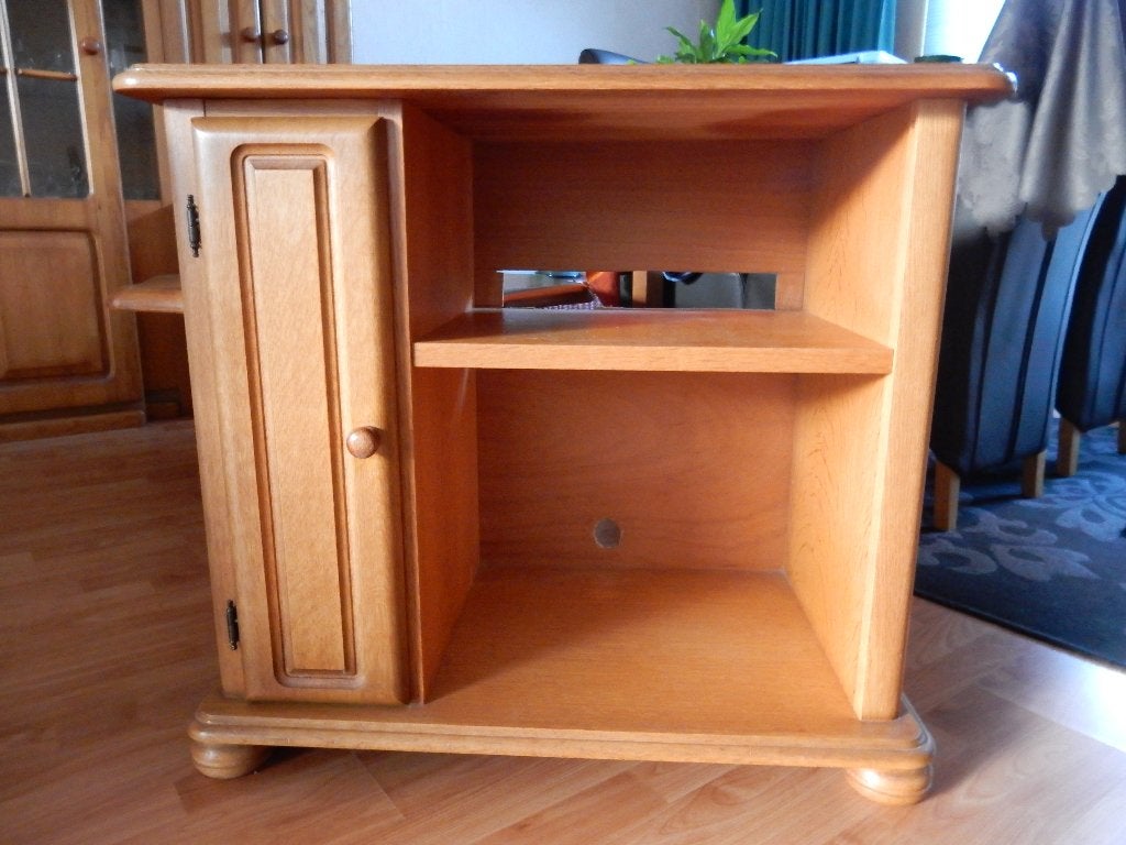 Blank eiken patiné TV kast - BEPERKT BESCHIKBAAR!, Ophalen, Gebruikt, Eikenhout, 50 tot 100 cm