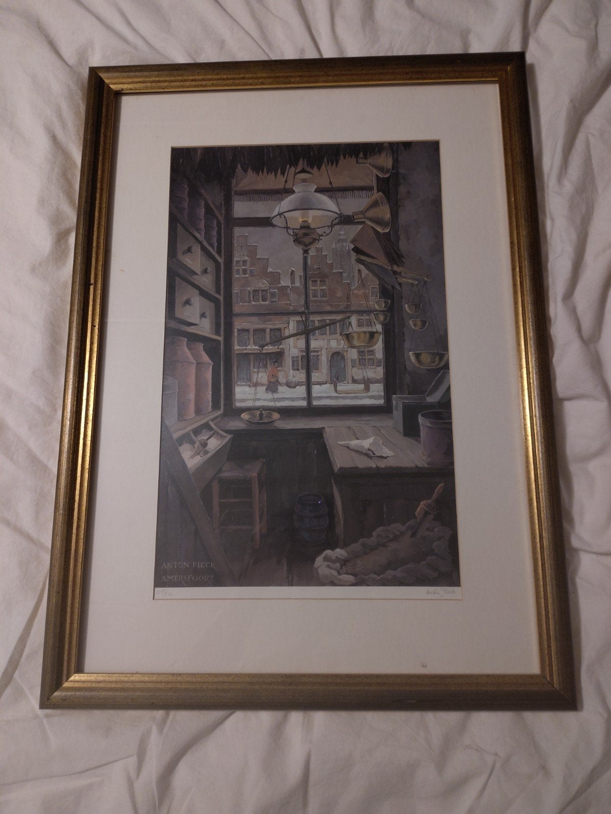 Anton Pieck - De Zolderkamer - Genummerd en Gesigneerd, Antiek en Kunst, Ophalen, Dagelijks leven, 1950 - 1999, Houtsnede