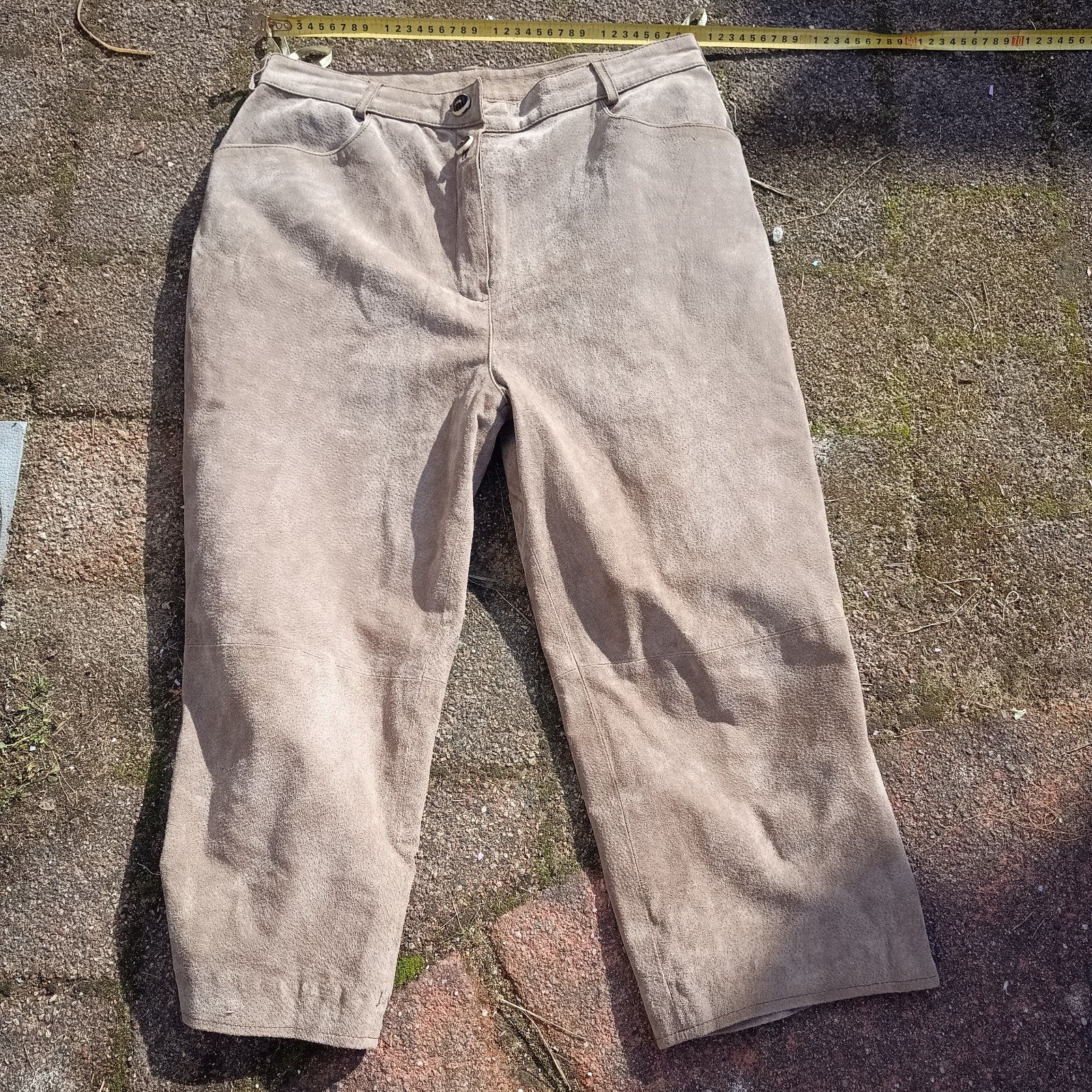 Lederhose 48 echt leer bandomtrek ca 80 cm  Oktoberfest, Kleding | Heren, Ophalen of Verzenden, Zo goed als nieuw, Maat 48/50 (M)