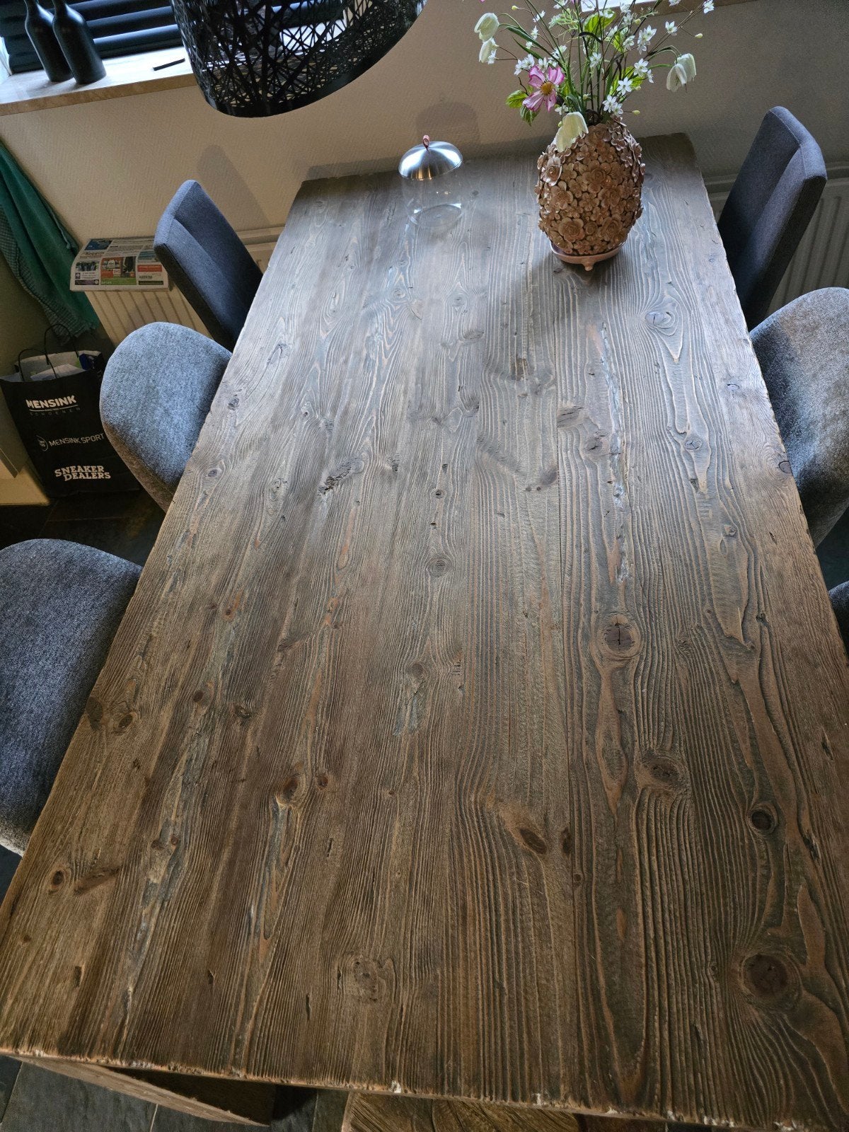 Mooie eiken eettafel 200x100x70 cm - Ruimte voor 6 personen, Huis en Inrichting, Ophalen of Verzenden