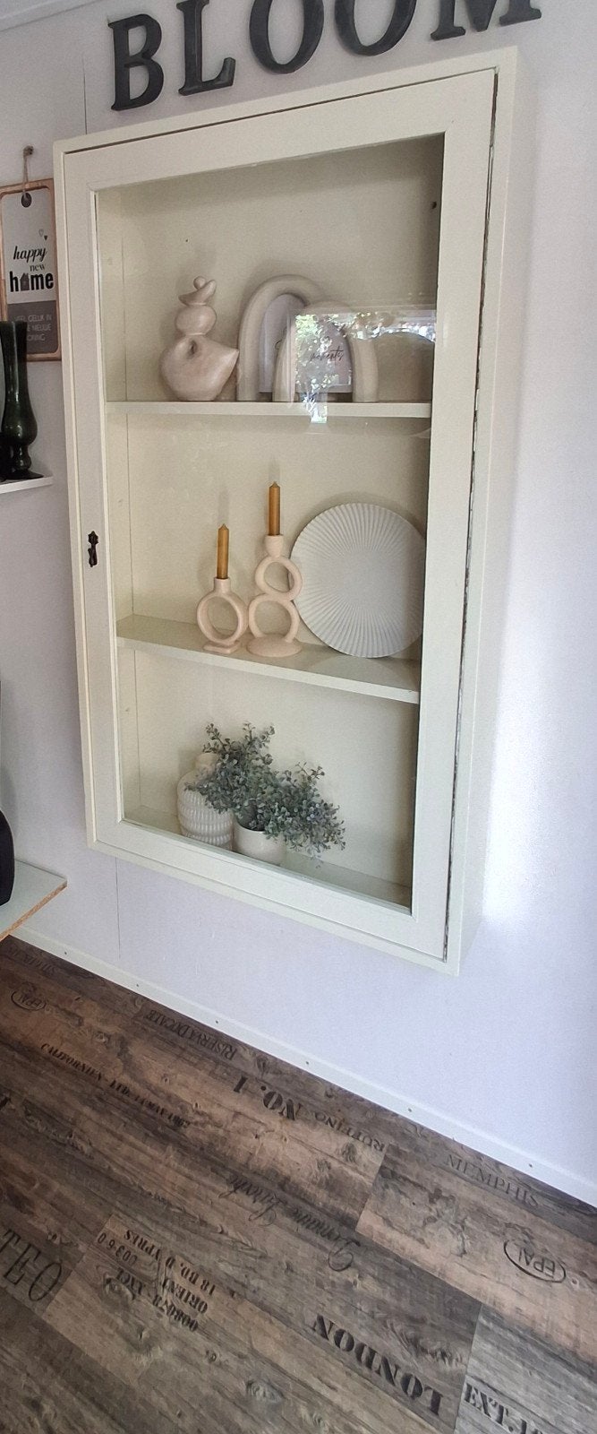 mooie oude vitrine kast, Ophalen, Gebruikt