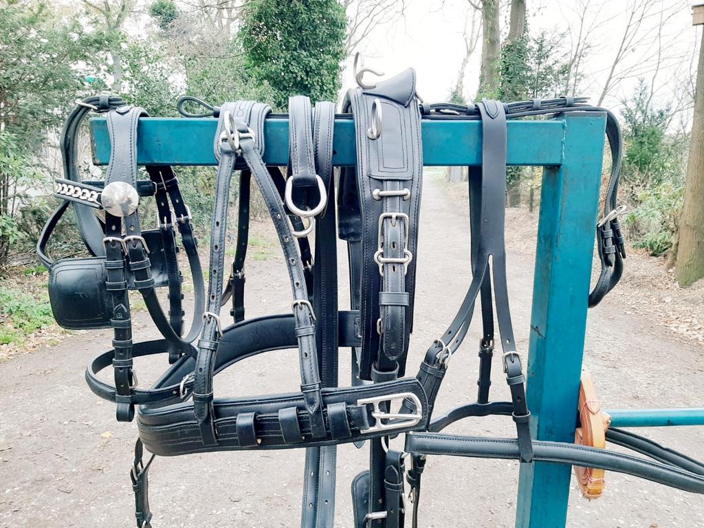 🔴NIEUW PROF ZWART COB-MAAT ENKELSPAN TUIG 410 €🔴, Dieren en Toebehoren, Paarden en Pony's | Hoofdstellen en Tuigage, Ophalen of Verzenden