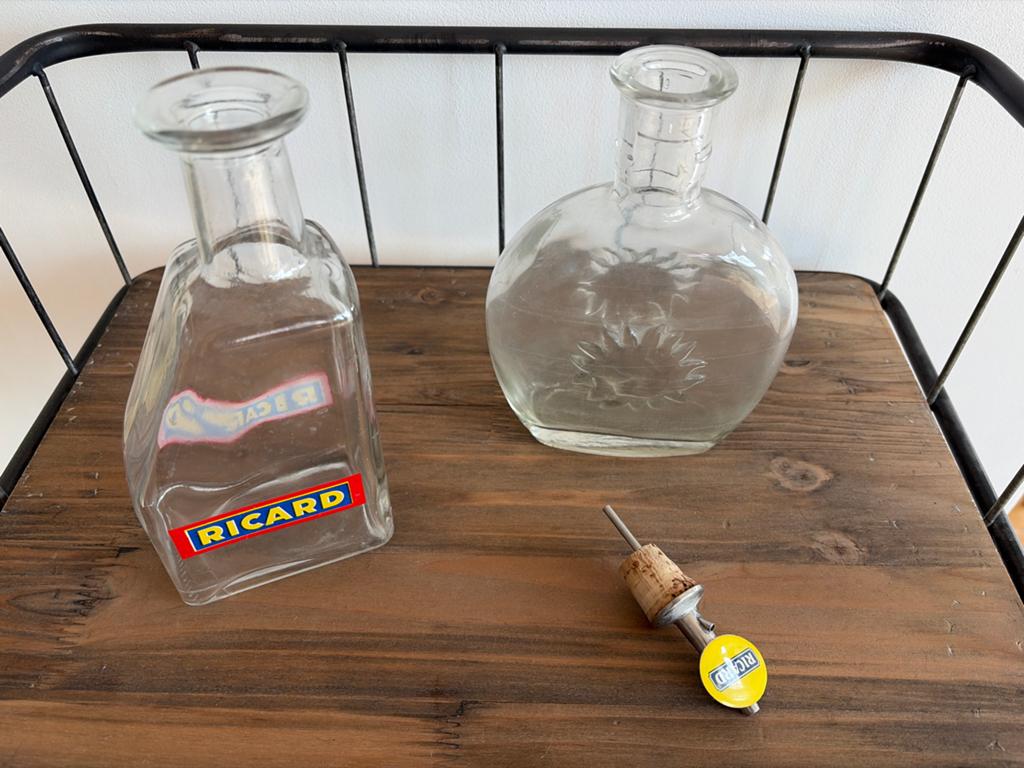 Ricard flessen en schenktuit - Vintage verzamelobjecten, Ophalen of Verzenden