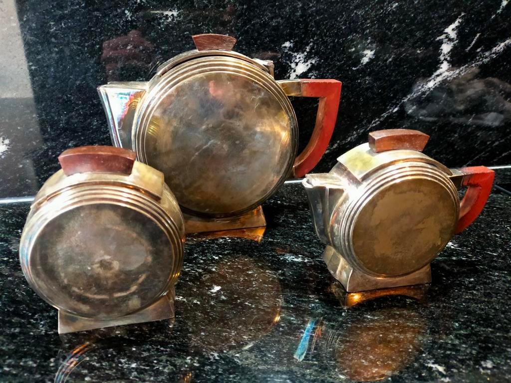 Art Deco Theeservies (3-delig) - Christian Fjerdingstad, Antiek en Kunst, Ophalen of Verzenden