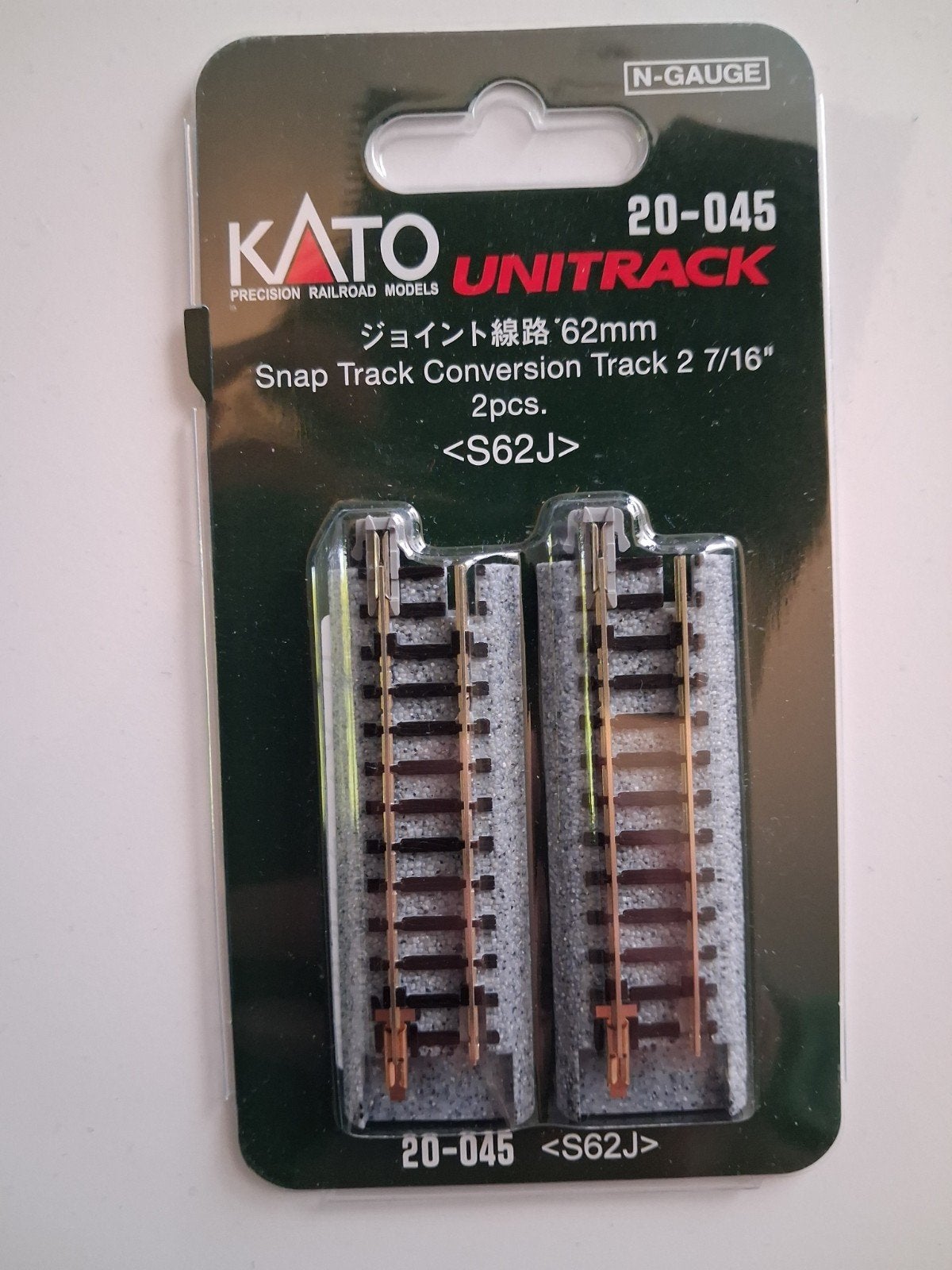 Kato Unitrack 20-045 Snap Track Conversie Rails N-spoor, Overige merken, Gelijkstroom of Wisselstroom, Nieuw, Rails