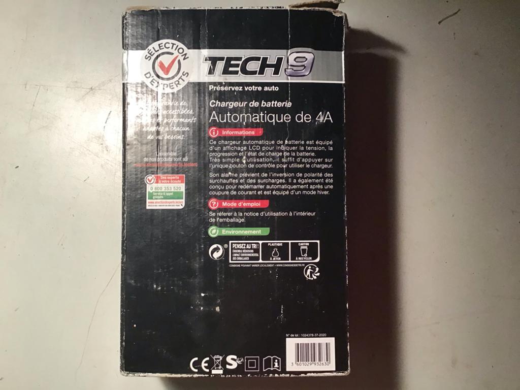 TECH 9 Automatische Acculader 4A voor Auto/Motor, Ophalen of Verzenden, Gebruikt, Universele onderdelen