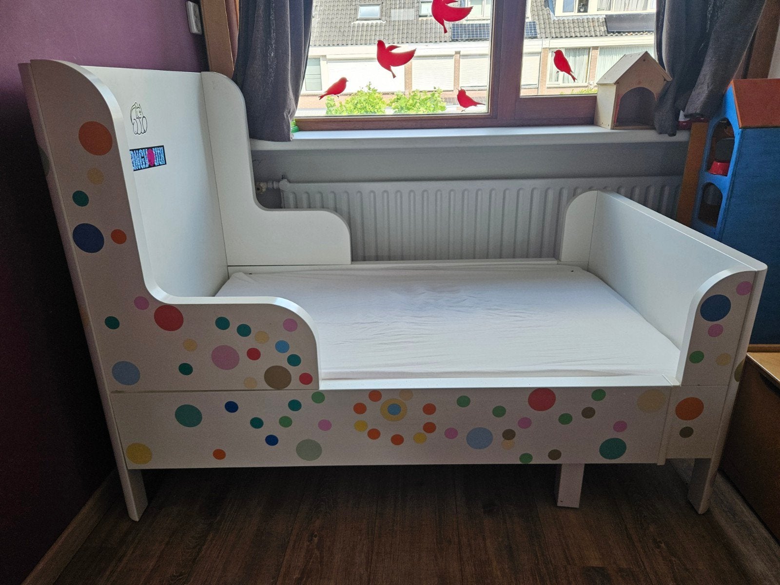 Meegroeibed / peuterbed Ikea Busunge - veelgebruikt., Ophalen, 140 tot 160 cm, 70 tot 85 cm, Matras