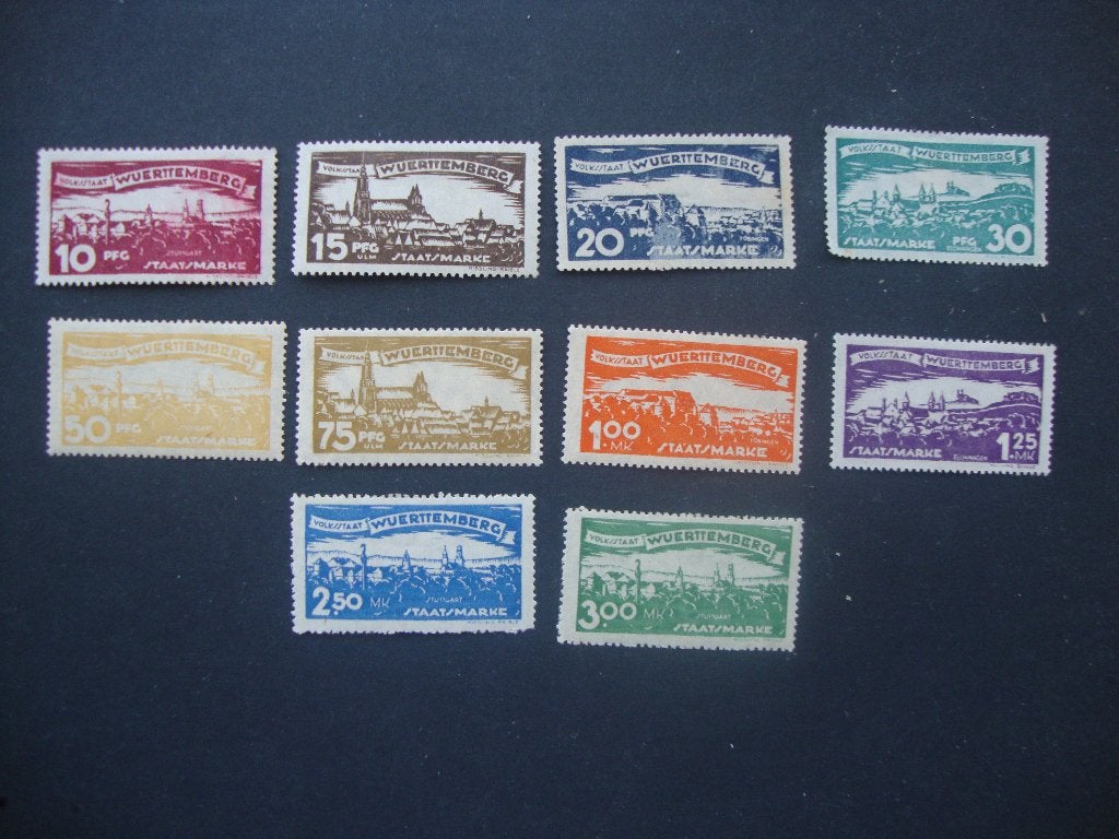 Wurttemberg serie 272-281 Ongestempeld,, Postzegels en Munten, Ophalen of Verzenden, Duitse Keizerrijk, Postfris