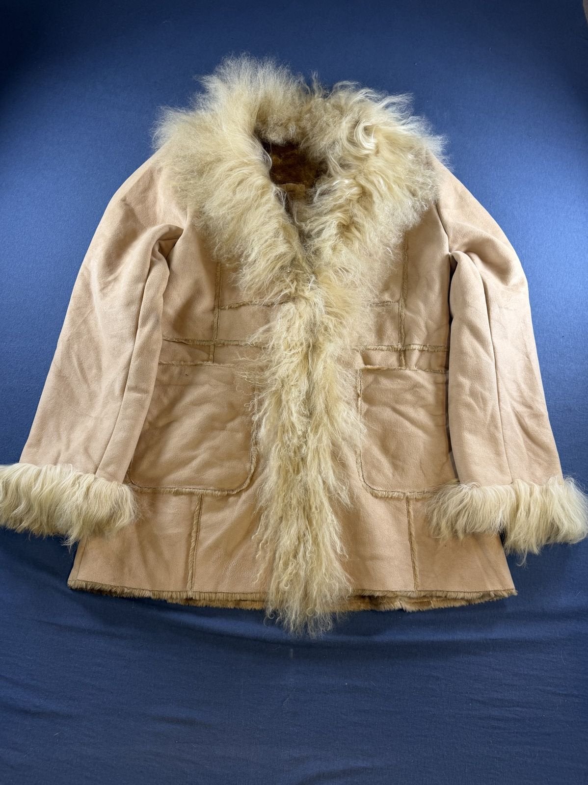 Vintage Dressing Afghaanse jas grijs dames maat M, Maat 38/40 (M), Bayline Vintage Trading, Verzenden, Zo goed als nieuw