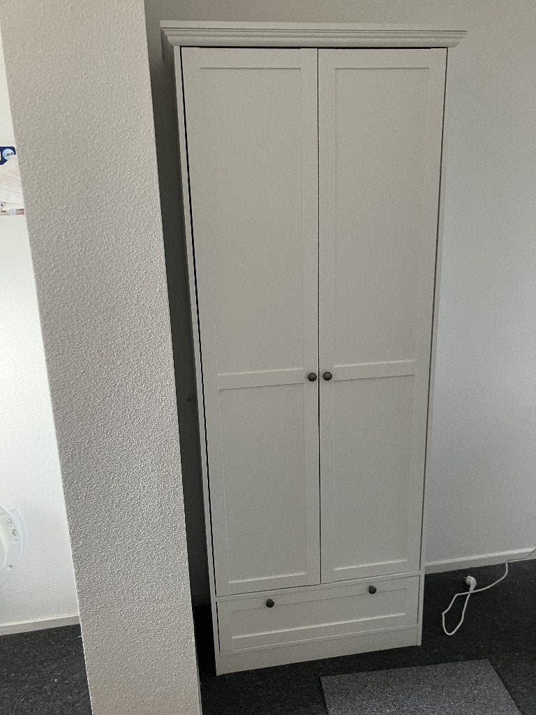 Linnenkast wit / kledingkast wit, Ophalen, Gebruikt, 50 tot 75 cm, 200 cm of meer