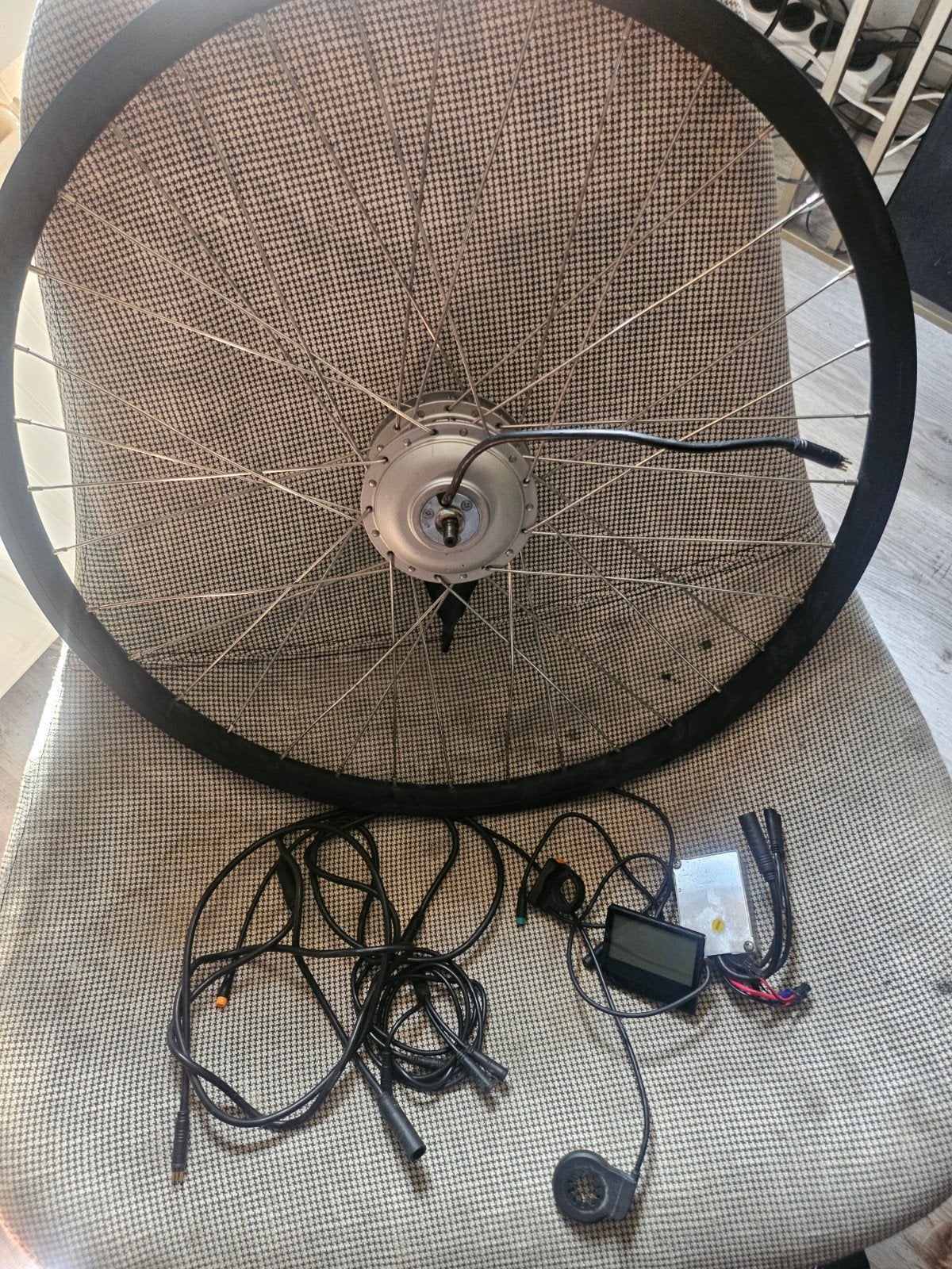 Bijna komplete set ebike 36v motor controller kabels display, Ophalen, Gebruikt
