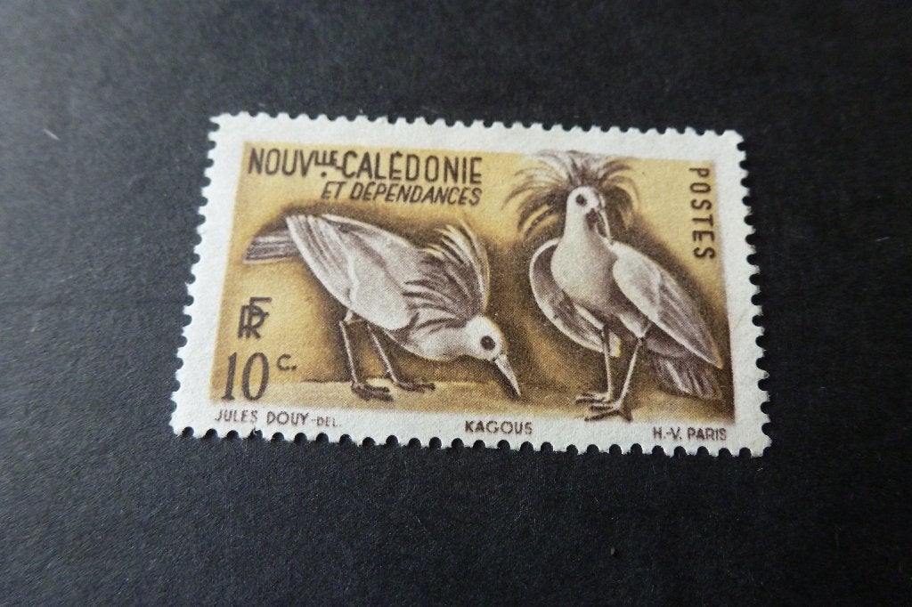 Postzegels - Nieuw Calldonia - Kagu - 10 cent 1948 postfris, Ophalen of Verzenden, Postfris, Dier of Natuur