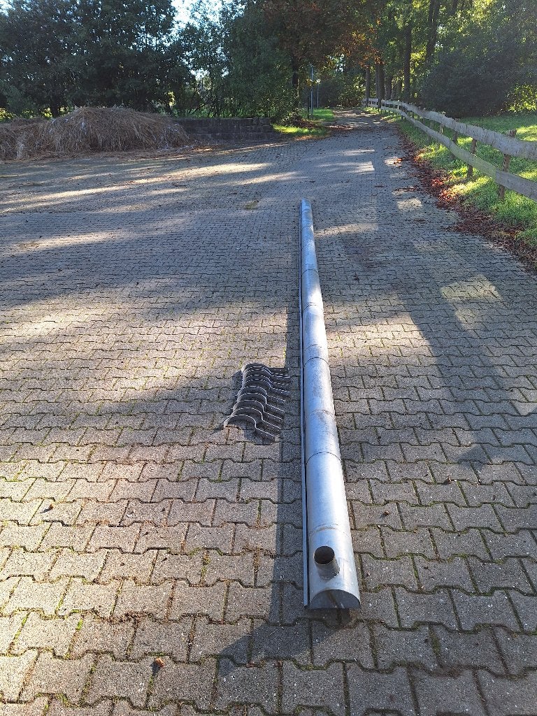 Zinken dakgoot incl. gootbeugels, Ophalen, Gebruikt, 6 meter of meer, Zink