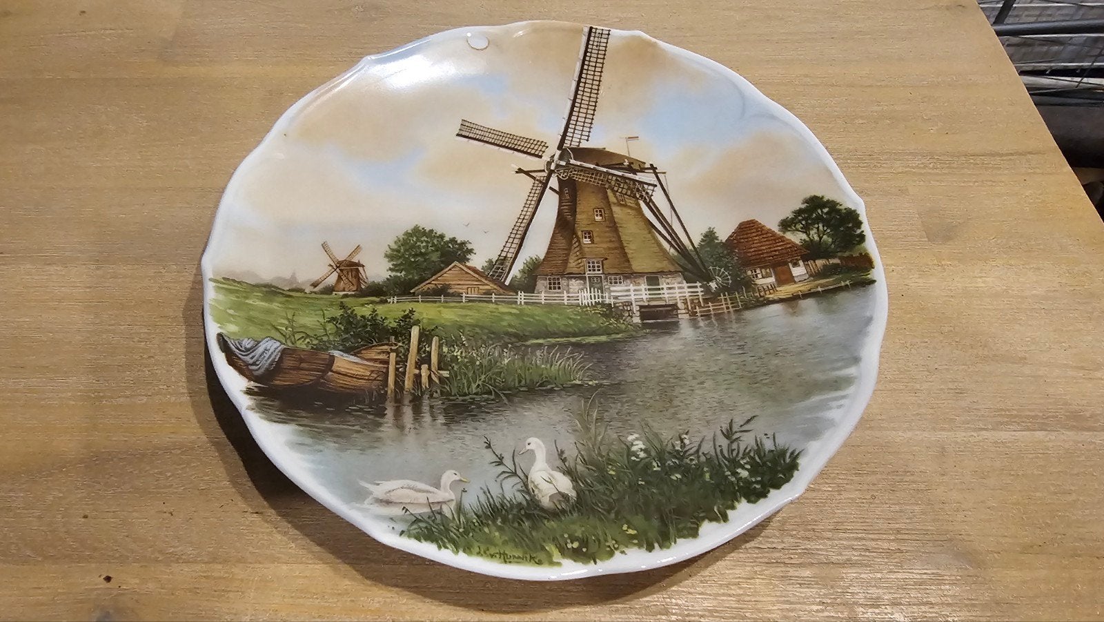 Royal Schwabap Hollandse Windmolen Wandbord, Antiek en Kunst, Ophalen of Verzenden