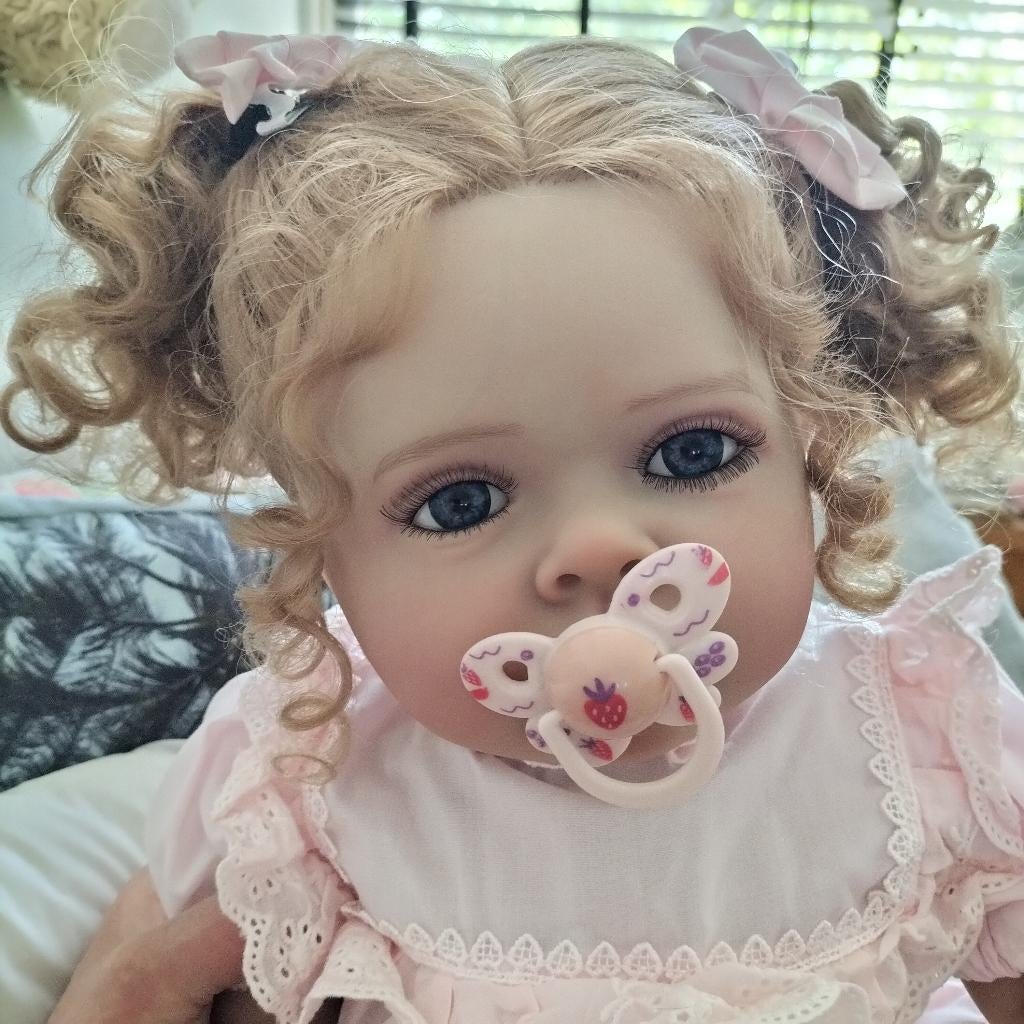 Reborn baby toddler 60 meisje, Verzamelen, Ophalen of Verzenden, Nieuw, Babypop