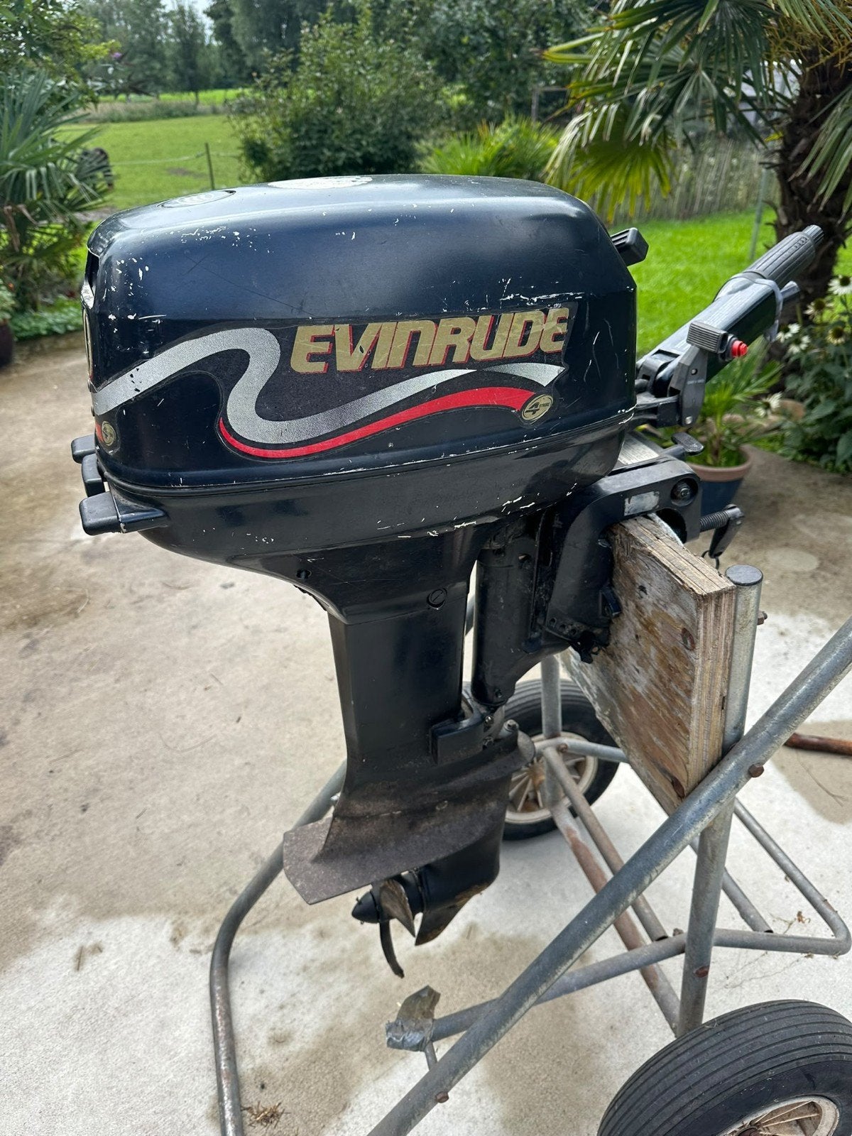6pk Evinrude 4takt kortstaart, Ophalen, Gebruikt, Benzine, 5 tot 10 pk