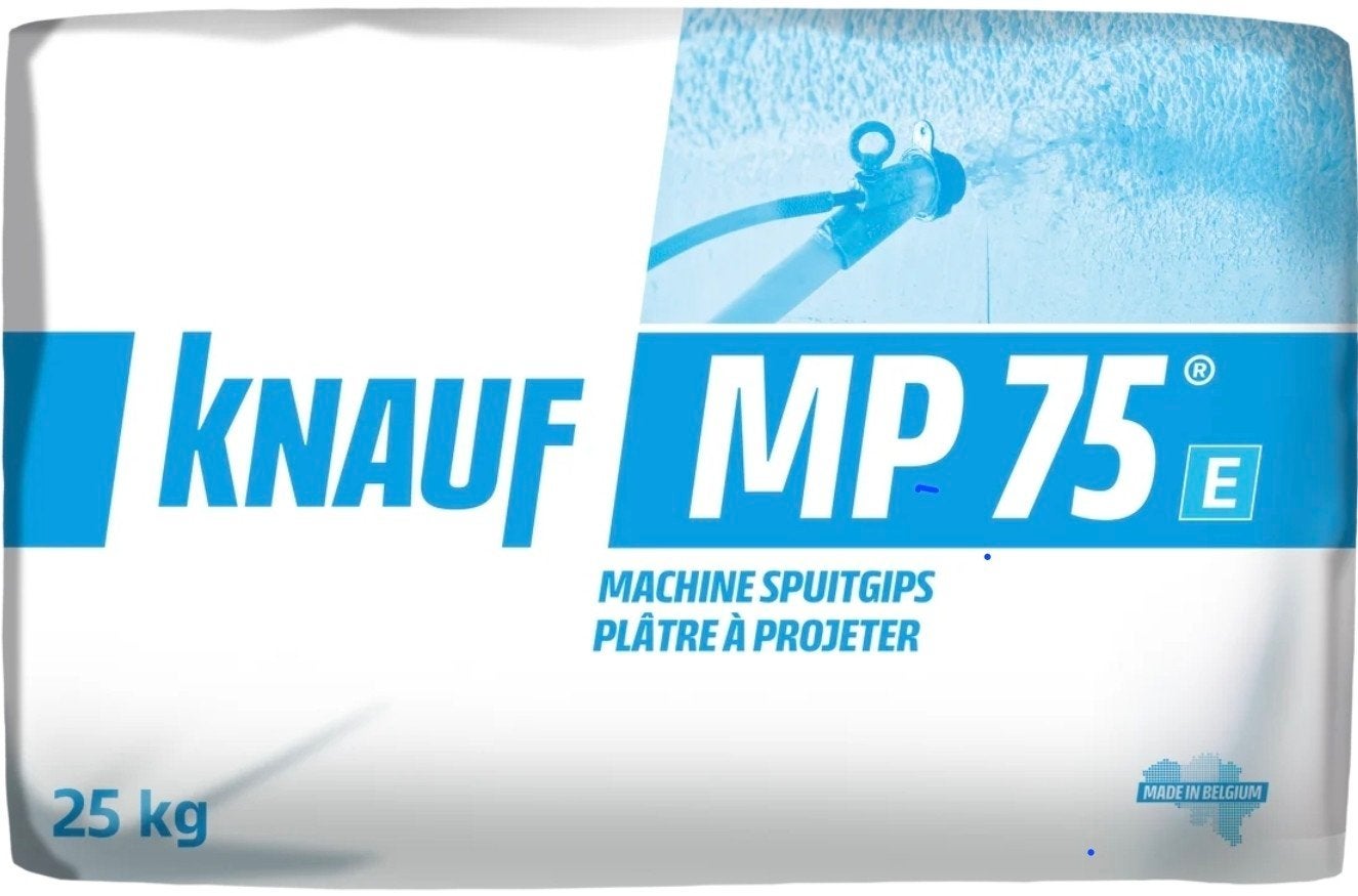 2 zakken Knauf MP75 spuitgips 25 kg, 20 liter of meer, Ophalen, Nieuw