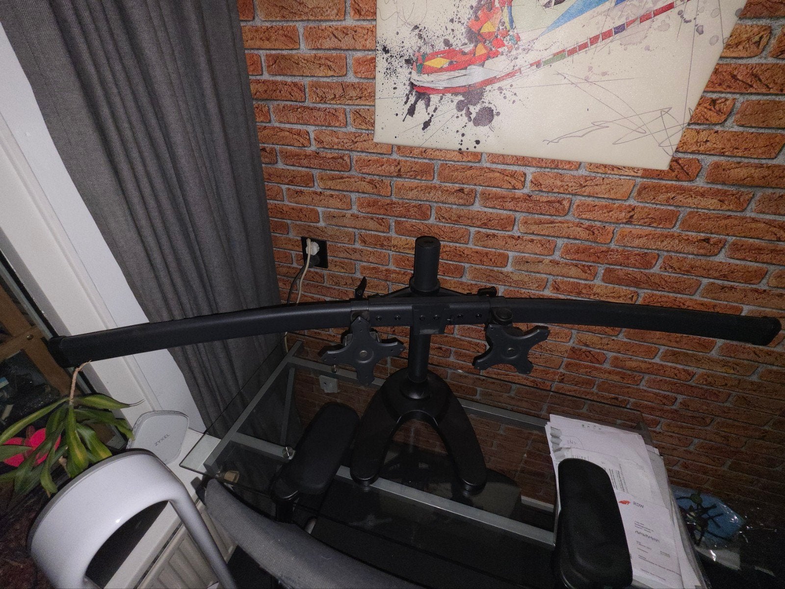 Monitor arm voor 3 schermen - Newstar - Gebruikt, Computers en Software, Monitoren, Ophalen, Gebruikt, Newstar