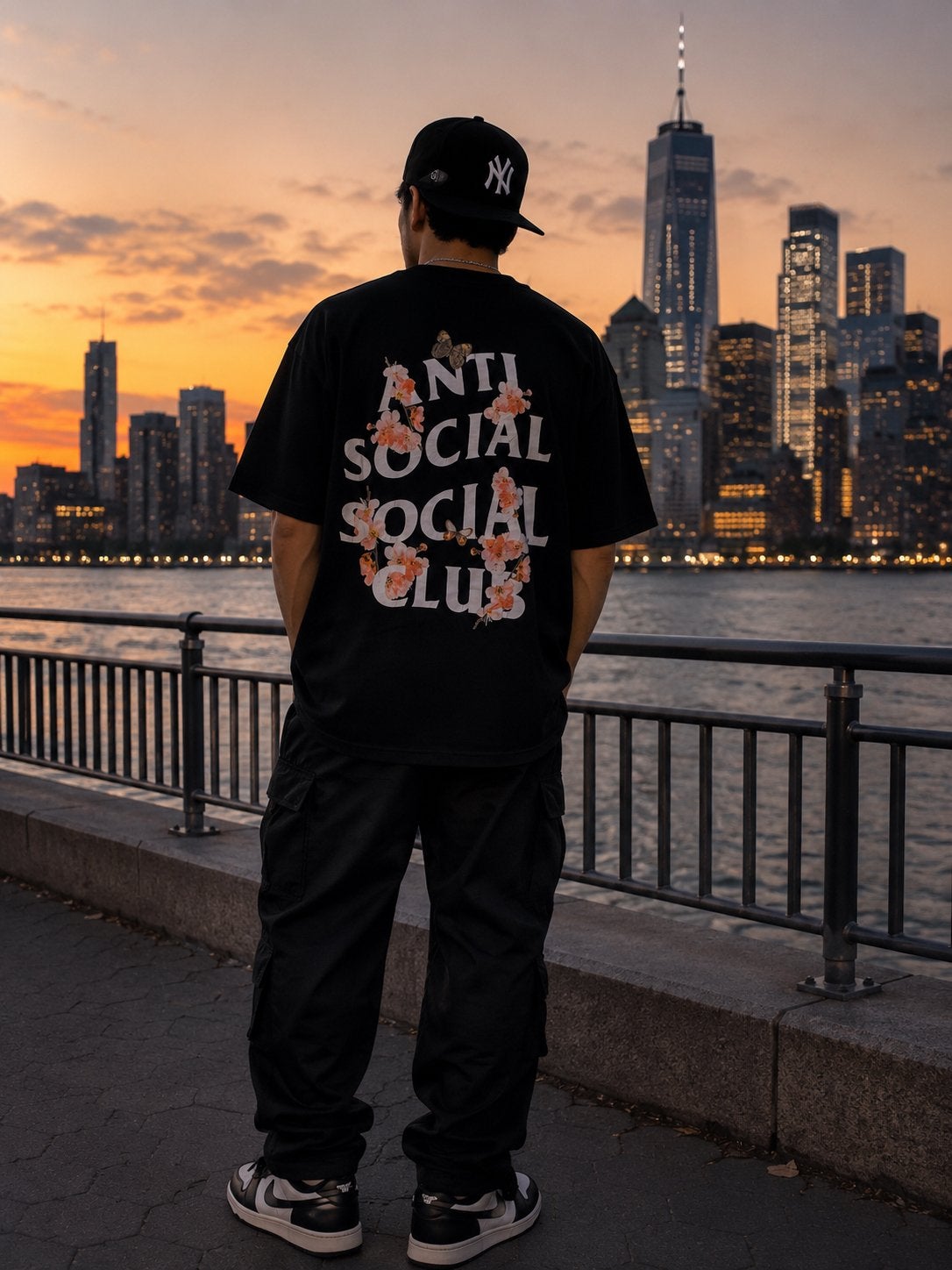 Anti Social Social Club zwart t-shirt, Ophalen of Verzenden, Zo goed als nieuw, Maat 52/54 (L), Zwart