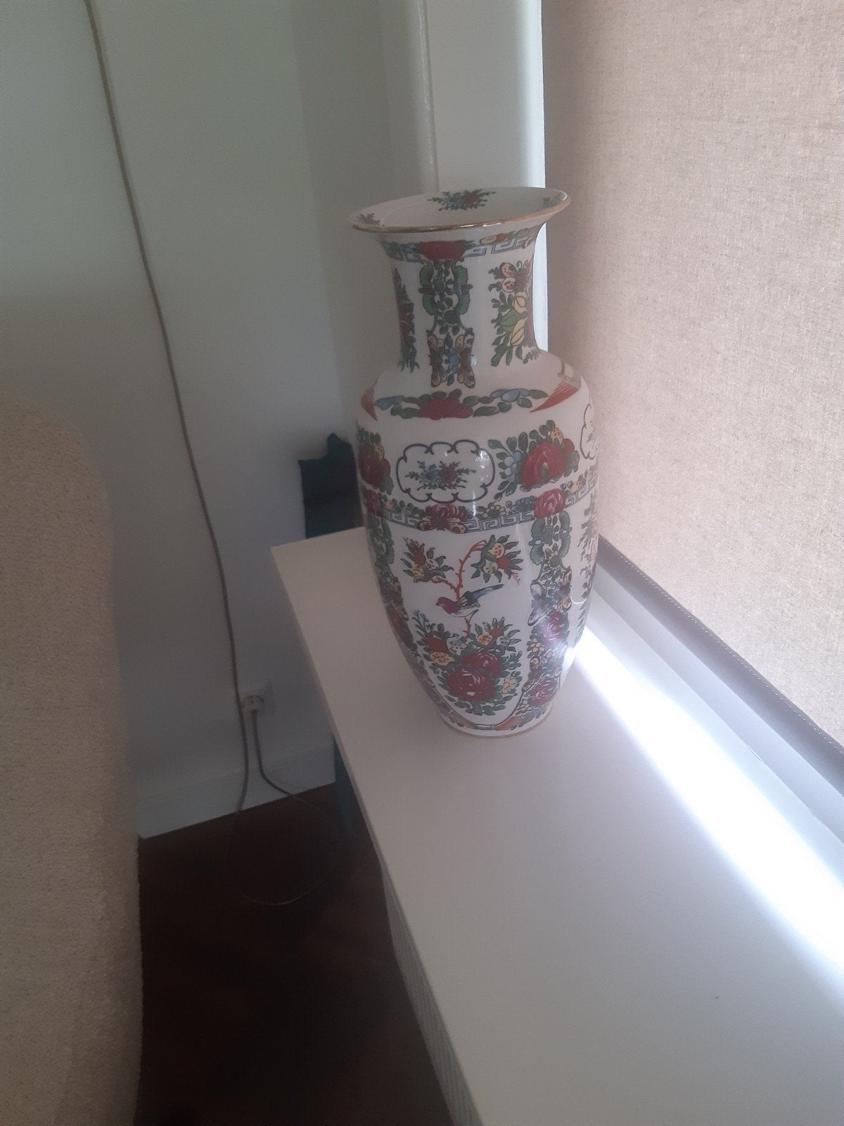 Chinese Vaas met Bloemen en Vogels, Ophalen