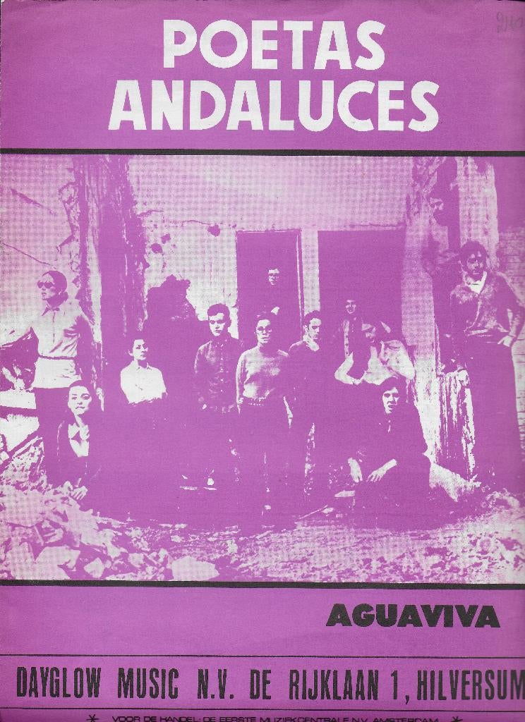 Bo584 bladmuziek poetas andaluces aguaviva, Muziek en Instrumenten, Ophalen of Verzenden, Gebruikt, Artiest of Componist, Klassiek
