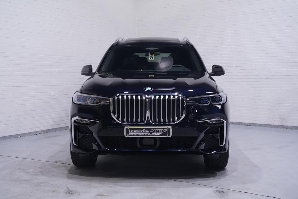 BMW X7 xDrive40i M Sport NAP M Stoelen Carbon spiegels Leder, Auto's, Gebruikt, 7 stoelen, Zwart, Vierwielaandrijving