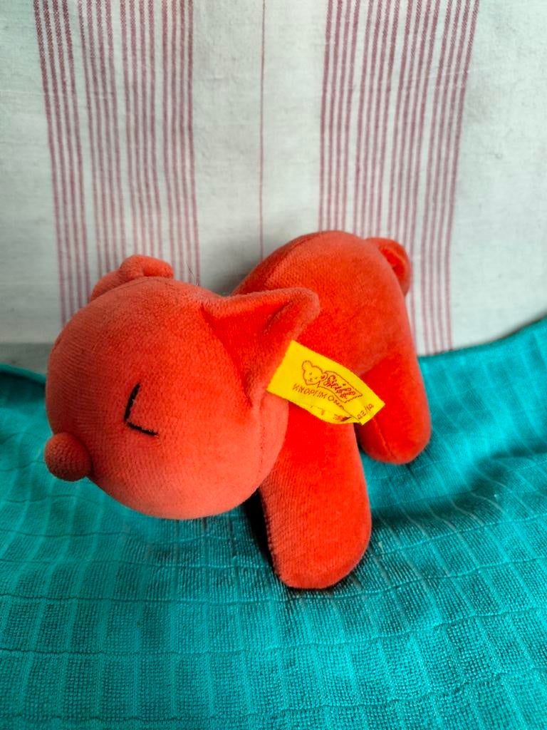 Vintage Brocante speelgoed STEIFF Poes Kat, Ophalen of Verzenden