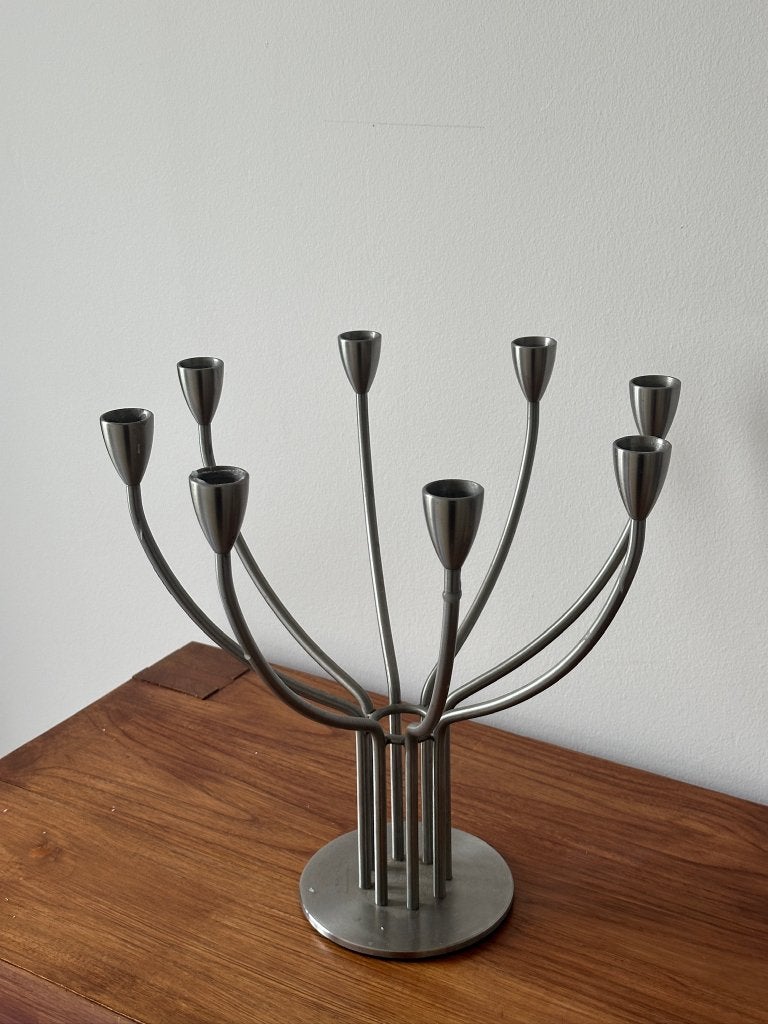 IKEA Stockholm Kandelaar – Knut & Marianne Hagberg (RVS), IKEA, 34 cm, Ophalen of Verzenden, Zo goed als nieuw