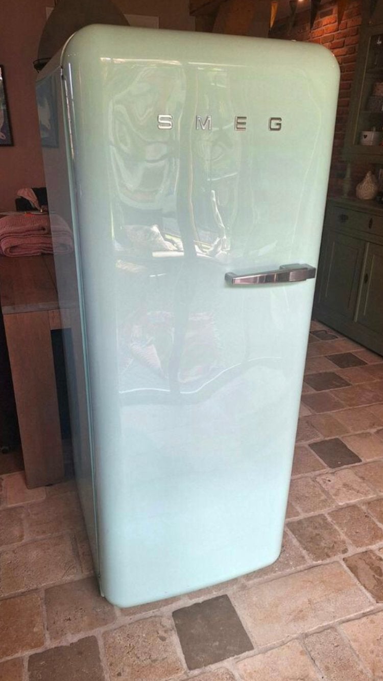 Smeg koelkast mint groen!, Ophalen, 200 liter of meer, 160 cm of meer, Zo goed als nieuw