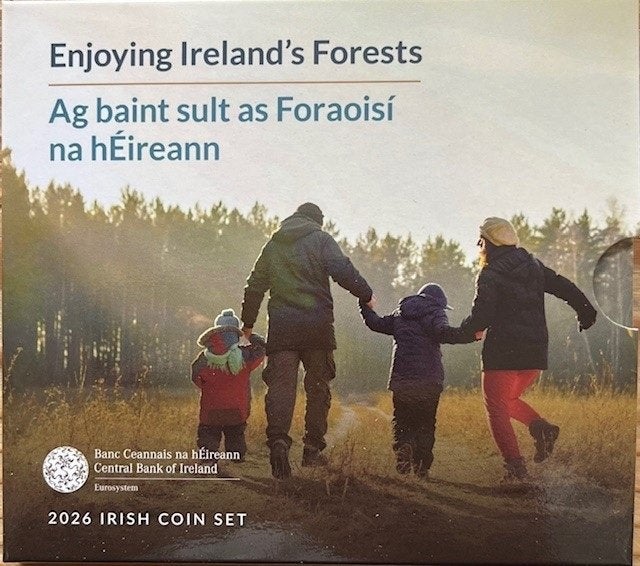BU set IERLAND 2026 “Genieten van de Ierse Bossen”., Postzegels en Munten, Munten | Europa | Euromunten, Ophalen of Verzenden