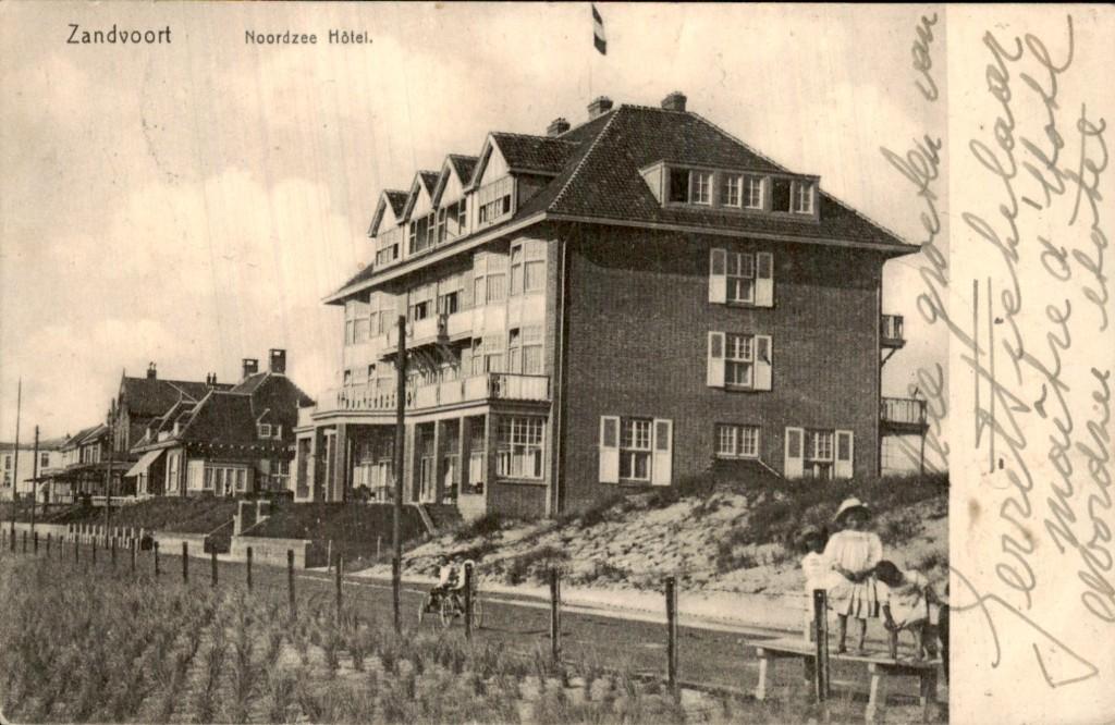 Zandvoort - Noordzee Hôtel - voorgevel, Ophalen of Verzenden, 1920 tot 1940, Gelopen, Noord-Holland