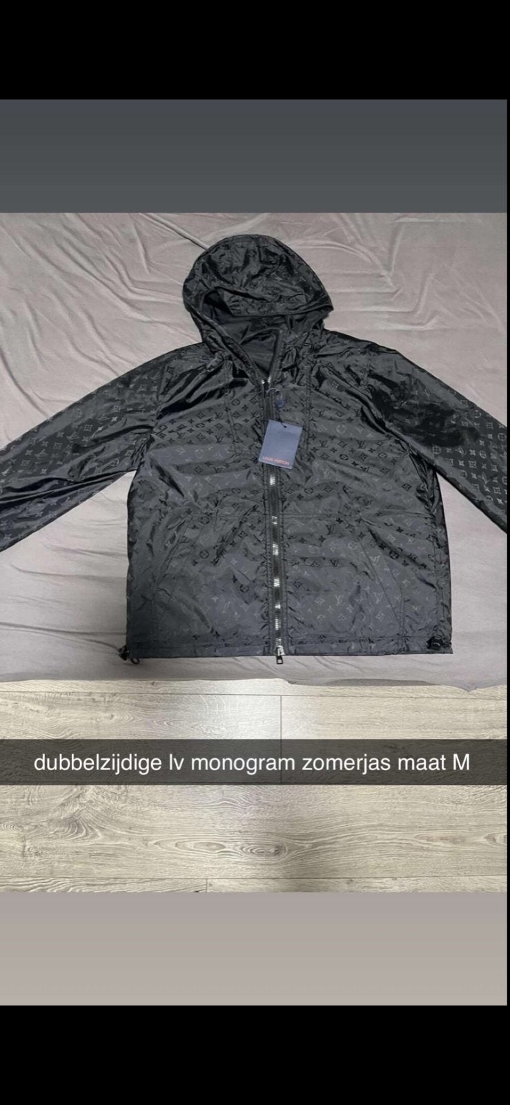 Lou*s Vui**on dubbelzijdige LV monogram zomerjas maat M, Ophalen of Verzenden, Nieuw, Maat 48/50 (M), Zwart