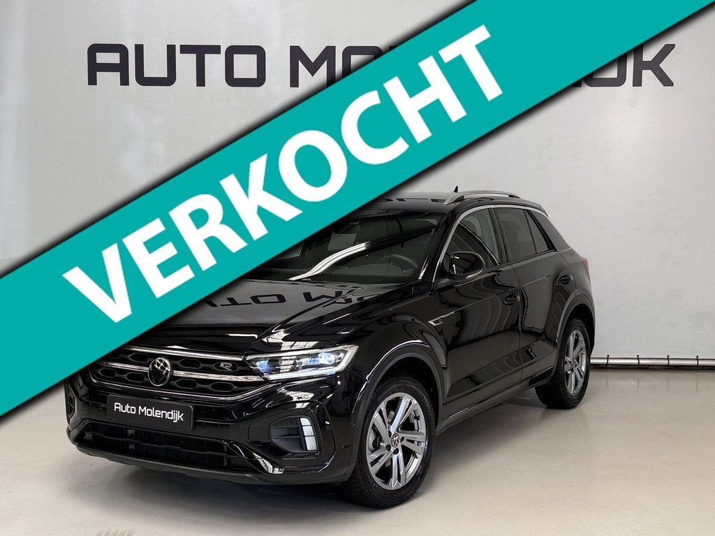 Volkswagen T-Roc 1.0 TSI R-Line LED / Alcantara + massage /, Voorwielaandrijving, Gebruikt, Zwart, Alcantara